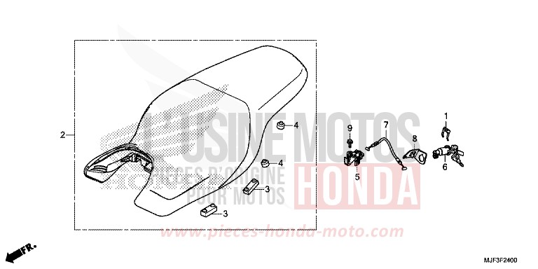 SEAT for CTX700 ABS PEARL FADELESS WHITE (NH341) from 2014